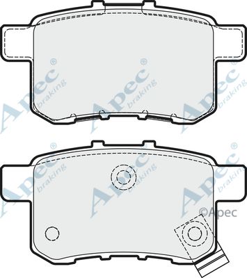 APEC BRAKING Комплект тормозных колодок, дисковый тормоз PAD1637